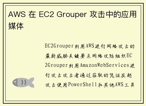 AWS 在 EC2 Grouper 攻击中的应用 媒体